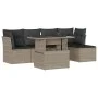 Set de sofás de jardín 6 pzas y cojines ratán sintético gris by , Garden sets - Ref: Foro24-3266552, Price: 442,05 €, Discoun...