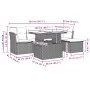 Set de sofás de jardín 6 pzas y cojines ratán sintético gris by , Garden sets - Ref: Foro24-3266552, Price: 442,05 €, Discoun...