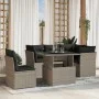 Set de sofás de jardín 6 pzas y cojines ratán sintético gris by , Garden sets - Ref: Foro24-3266592, Price: 477,99 €, Discoun...