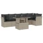 Set de sofás de jardín 7 pzas con cojines ratán PE gris claro de , Conjuntos de jardín - Ref: Foro24-3266602, Precio: 544,51 ...