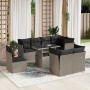 Set muebles jardín 9 pzas y cojines ratán sintético gris claro by , Garden sets - Ref: Foro24-3266732, Price: 707,63 €, Disco...