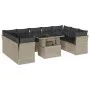 Set sofás jardín 10 pzas con cojines ratán sintético gris claro by , Garden sets - Ref: Foro24-3266822, Price: 742,63 €, Disc...
