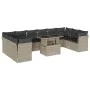 Set de sofás de jardín 11 pzas y cojines ratán sintético gris by , Garden sets - Ref: Foro24-3266862, Price: 856,44 €, Discou...