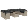 Set de sofás de jardín 11 pzas y cojines ratán sintético gris by , Garden sets - Ref: Foro24-3266862, Price: 871,22 €, Discou...