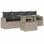Set de sofás jardín y cojines 5 pzas ratán sintético gris claro de , Conjuntos de jardín - Ref: Foro24-3267102, Precio: 380,4...