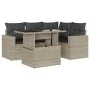 Gartensofa-Set und Kissen, 5-teilig, aus hellem grauem Kunststoff-Rattan. von , Gartensets - Ref: Foro24-3267252, Preis: 413,...