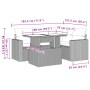 Set de sofás jardín y cojines 5 pzas ratán sintético gris claro by , Garden sets - Ref: Foro24-3267252, Price: 405,33 €, Disc...