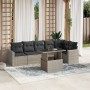 Gartensofagarnitur 7-teilig mit Kissen, hellgrauer PE-Rattan von , Gartensets - Ref: Foro24-3267292, Preis: 536,26 €, Rabatt: %