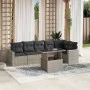 Set de sofás de jardín 7 pzas con cojines ratán PE gris claro de , Conjuntos de jardín - Ref: Foro24-3267292, Precio: 536,97 ...
