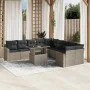 Set de sofás de jardín 11 pzas y cojines ratán sintético gris by , Garden sets - Ref: Foro24-3267542, Price: 848,21 €, Discou...