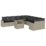 Set de sofás de jardín 11 pzas y cojines ratán sintético gris by , Garden sets - Ref: Foro24-3267542, Price: 848,21 €, Discou...