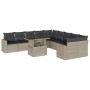 Set de sofás de jardín 11 pzas y cojines ratán sintético gris by , Garden sets - Ref: Foro24-3267542, Price: 863,21 €, Discou...
