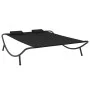 Black fabric garden lounger by vidaXL, Outdoor beds - Ref: Foro24-313529, Price: 105,45 €, Discount: %
