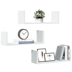 Wandregale 2 Stück weißes Ingenieurholz 58x18x18 cm von , Regale und Regale - Ref: Foro24-853281, Preis: 28,39 €, Rabatt: %