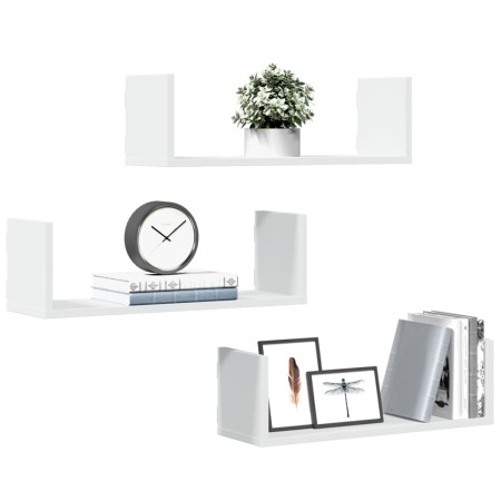 Wandregale 2 Stück weißes Ingenieurholz 58x18x18 cm von , Regale und Regale - Ref: Foro24-853281, Preis: 28,83 €, Rabatt: %