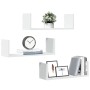 Estantes de pared 2 uds madera ingeniería blanca 58x18x18 cm by , Shelves and shelves - Ref: Foro24-853281, Price: 28,83 €, D...