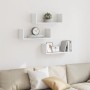 Estantes de pared 2 uds madera ingeniería blanca 58x18x18 cm by , Shelves and shelves - Ref: Foro24-853281, Price: 28,83 €, D...