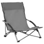Klappbare Strandkörbe 2 Einheiten aus grauem Stoff von vidaXL, Gartenstühle - Ref: Foro24-312491, Preis: 67,99 €, Rabatt: %