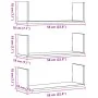 Wandregale 2 Stück weißes Ingenieurholz 58x18x18 cm von , Regale und Regale - Ref: Foro24-853281, Preis: 28,39 €, Rabatt: %
