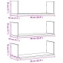 Wandregale 2 Stück weißes Ingenieurholz 58x18x18 cm von , Regale und Regale - Ref: Foro24-853281, Preis: 28,83 €, Rabatt: %