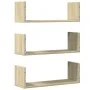 Estantes pared 2 uds madera ingeniería roble Sonoma 58x18x18 cm by , Shelves and shelves - Ref: Foro24-853283, Price: 32,98 €...