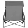 Klappbare Strandkörbe 2 Einheiten aus grauem Stoff von vidaXL, Gartenstühle - Ref: Foro24-312491, Preis: 67,99 €, Rabatt: %