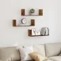 Estantes de pared 3 uds madera ingeniería envejecida 58x18x18cm by , Shelves and shelves - Ref: Foro24-853288, Price: 27,60 €...
