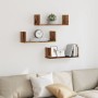 Estantes de pared 3 uds madera ingeniería envejecida 58x18x18cm by , Shelves and shelves - Ref: Foro24-853288, Price: 27,75 €...
