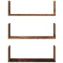 Estantes de pared 3 uds madera ingeniería envejecida 58x18x18cm by , Shelves and shelves - Ref: Foro24-853288, Price: 27,75 €...