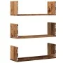Estantes de pared 3 uds madera ingeniería envejecida 58x18x18cm by , Shelves and shelves - Ref: Foro24-853288, Price: 27,60 €...