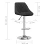 Taburete de cocina de terciopelo negro de , Taburetes de cocina - Ref: Foro24-335291, Precio: 76,98 €, Descuento: %