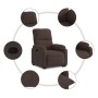 Sillón reclinable elevable tela de microfibra marrón de , Sillones - Ref: Foro24-3204928, Precio: 307,15 €, Descuento: %