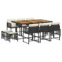 11-piece garden dining set with black synthetic rattan cushions by , Garden sets - Ref: Foro24-3211515, Price: 558,15 €, Disc...
