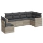 Gartensofagarnitur 6-teilig mit grauen Polstern aus synthetischem Rattan von , Gartensets - Ref: Foro24-3219022, Preis: 428,4...