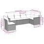 Gartensofagarnitur 6-teilig mit grauen Polstern aus synthetischem Rattan von , Gartensets - Ref: Foro24-3219022, Preis: 420,9...