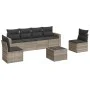 7-piece garden sofa set with light gray PE rattan cushions by , Modular outdoor sofas - Ref: Foro24-3251169, Price: 468,69 €,...
