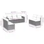 7-piece garden sofa set with light gray PE rattan cushions by , Modular outdoor sofas - Ref: Foro24-3251169, Price: 468,69 €,...