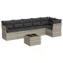 Gartensofa-Set, 7-teilig, mit Kissen, aus hellem grauem PE-Rattan. von , Gartensets - Ref: Foro24-3217672, Preis: 480,88 €, R...