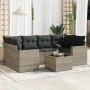7-piece garden sofa set with light gray PE rattan cushions by , Modular outdoor sofas - Ref: Foro24-3251059, Price: 500,31 €,...