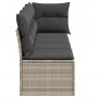 Gartensofa mit Kissen, 4 Plätze, helles graues Kunststoffrattan von , Outdoor-Sofas - Ref: Foro24-366177, Preis: 271,03 €, Ra...