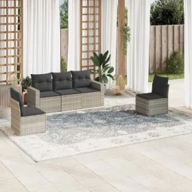 Garden sofa set and cushions 5 pieces light gray synthetic rattan by , Modular outdoor sofas - Ref: Foro24-3251129, Price: 35...
