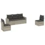 Garden sofa set and cushions 5 pieces light gray synthetic rattan by , Modular outdoor sofas - Ref: Foro24-3251129, Price: 35...