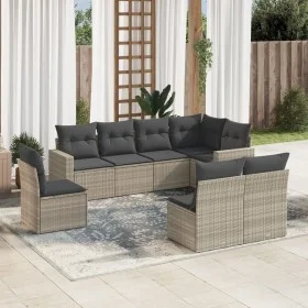 Gartensofagarnitur 8-teilig mit grauen Polstern aus synthetischem Rattan von , Gartensets - Ref: Foro24-3219062, Preis: 532,3...