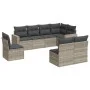 Garden sofa set 8 pieces and gray synthetic rattan cushions by , Garden sets - Ref: Foro24-3219062, Price: 532,33 €, Discount: %