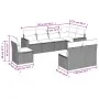Garden sofa set 8 pieces and gray synthetic rattan cushions by , Garden sets - Ref: Foro24-3219062, Price: 532,33 €, Discount: %