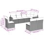 Gartensofagarnitur 8-teilig mit grauen Polstern aus synthetischem Rattan von , Gartensets - Ref: Foro24-3219062, Preis: 520,8...