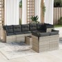 Gartenmöbel-Set 9-teilig mit Kissen aus hellem grauem Kunst-Rattan. von , Gartensets - Ref: Foro24-3217922, Preis: 653,18 €, ...