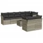 Garden furniture set 9 pieces and light gray synthetic rattan cushions by , Garden sets - Ref: Foro24-3217922, Price: 642,23 ...