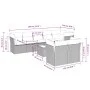 Garden furniture set 9 pieces and light gray synthetic rattan cushions by , Garden sets - Ref: Foro24-3217922, Price: 642,23 ...