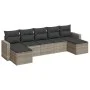 7-piece garden sofa set with light gray PE rattan cushions by , Modular outdoor sofas - Ref: Foro24-3251679, Price: 464,82 €,...